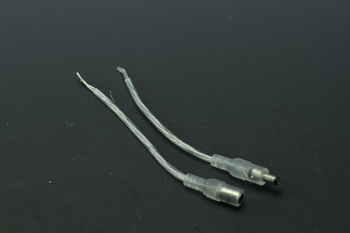 (image for) LED Strip Waterproof DC Connector Female and Male 5.5mm x 2.1mm(2.5mm) For strip light